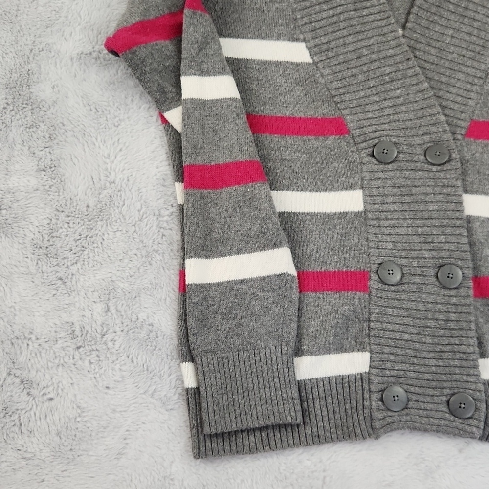 Tommy Hilfiger pullover women's striped sweater cardigan size L - Picture 11 of 13